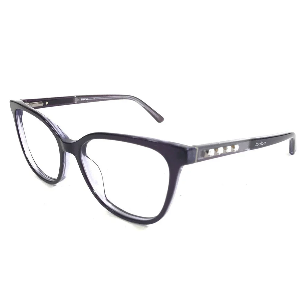 Bebe Eyeglasses Frames BB5169 500 PLUM Purple Swarovski Crystals 52-15-135